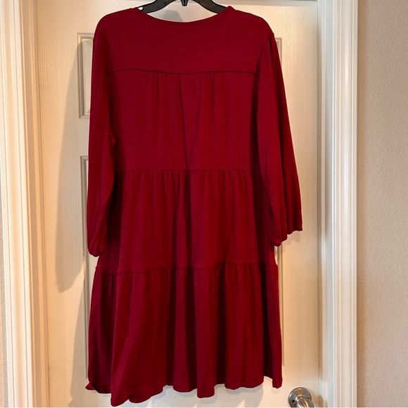 NWT XL Knox Rose Red Tiered Dress - Picture 6 of 6